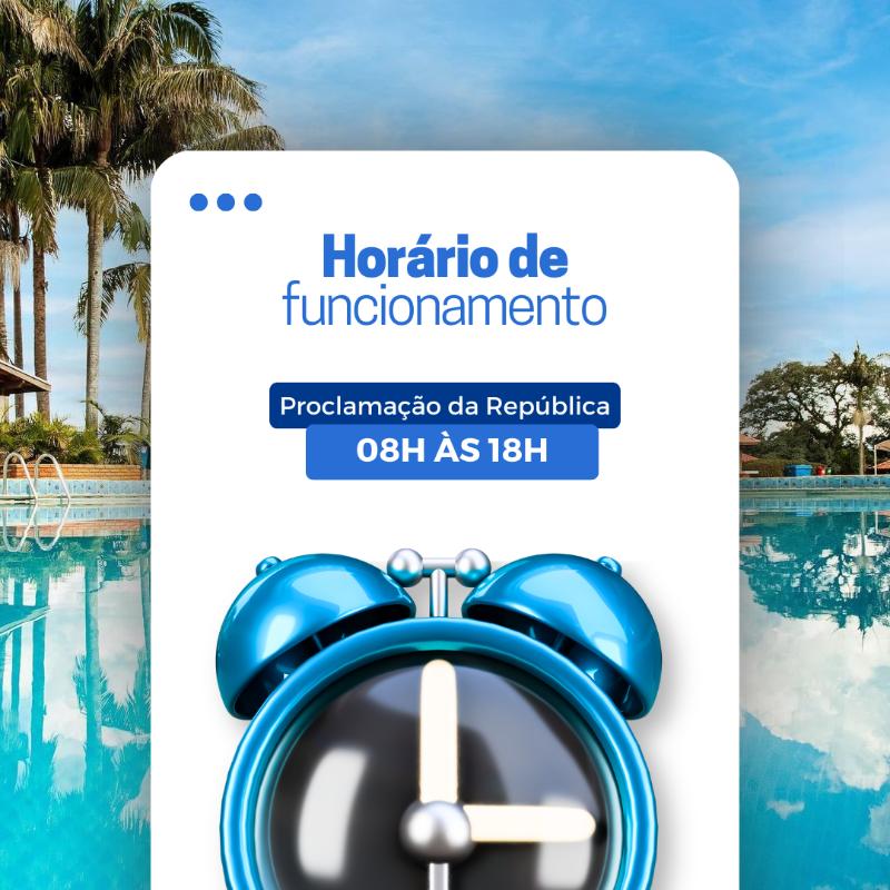 Horário para o feriado